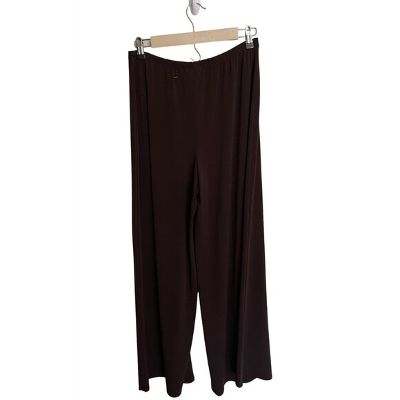 Studio 1940 Womens Brown Wide-Leg Pants Elastic Waist Size L - Picture 3 of 4